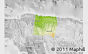 Physical Map of Trelawny, lighten, desaturated