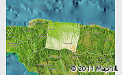 Physical Map of Trelawny, satellite outside