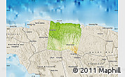 Physical Map of Trelawny, shaded relief outside
