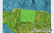 Political Map of Trelawny, satellite outside