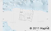 Silver Style Map of Trelawny, single color outside