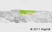 Physical Panoramic Map of Trelawny, lighten, desaturated