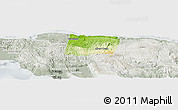 Physical Panoramic Map of Trelawny, lighten, semi-desaturated