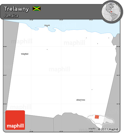 Gray Simple Map of Trelawny