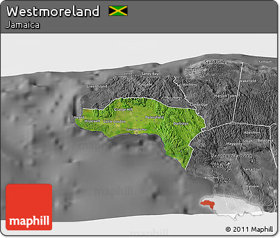 Satellite 3D Map of Westmoreland, desaturated