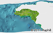 Satellite 3D Map of Westmoreland, single color outside
