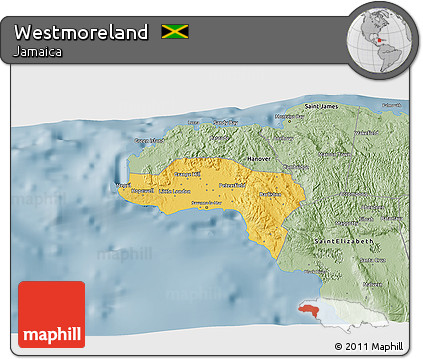Savanna Style 3D Map of Westmoreland