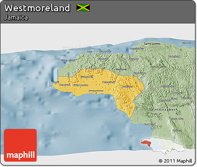 Savanna Style 3D Map of Westmoreland