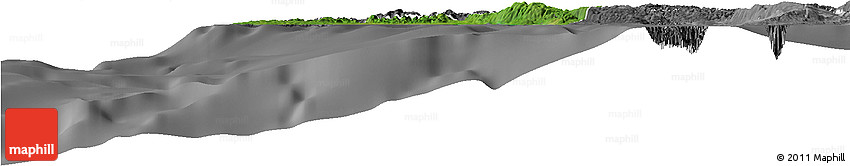 Satellite Horizon Map of Westmoreland, desaturated