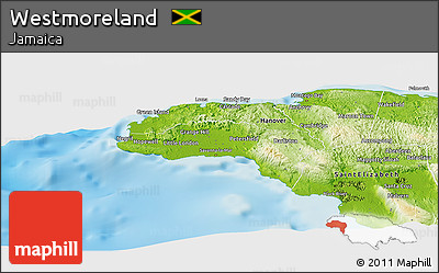 Physical Panoramic Map of Westmoreland