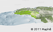 Physical Panoramic Map of Westmoreland, semi-desaturated