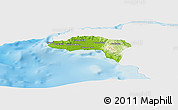 Physical Panoramic Map of Westmoreland, single color outside