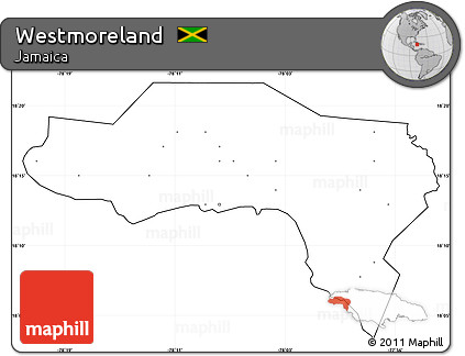 Blank Simple Map of Westmoreland, cropped outside, no labels