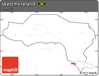 Blank Simple Map of Westmoreland, cropped outside, no labels