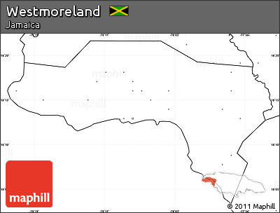 Blank Simple Map of Westmoreland, no labels