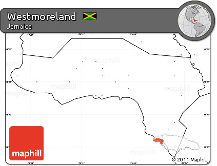 Blank Simple Map of Westmoreland, no labels