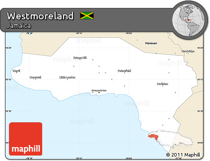 Classic Style Simple Map of Westmoreland