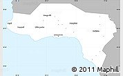 Gray Simple Map of Westmoreland, single color outside