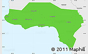 Political Simple Map of Westmoreland, single color outside, borders and labels
