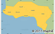 Savanna Style Simple Map of Westmoreland, single color outside