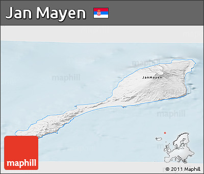 Classic Style 3D Map of Jan Mayen