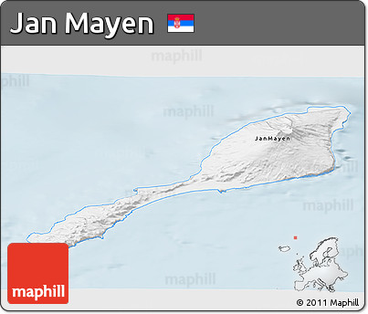 Classic Style 3D Map of Jan Mayen