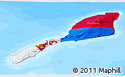 Flag 3D Map of Jan Mayen, single color outside, bathymetry sea