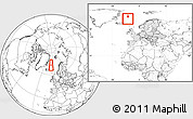 Blank Location Map of Jan Mayen, highlighted continent, within the entire continent