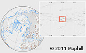 Political Location Map of Jan Mayen, lighten, desaturated