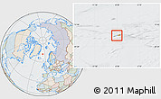 Political Location Map of Jan Mayen, lighten, semi-desaturated