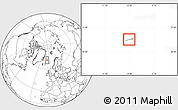 Shaded Relief Location Map of Jan Mayen, blank outside