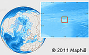 Shaded Relief Location Map of Jan Mayen, lighten, land only