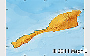 Political Map of Jan Mayen, satellite outside, bathymetry sea
