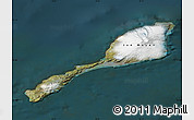 Satellite Map of Jan Mayen, darken
