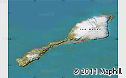 Satellite Map of Jan Mayen, semi-desaturated, land only