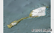 Satellite Map of Jan Mayen, semi-desaturated