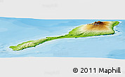 Physical Panoramic Map of Jan Mayen, political outside