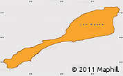 Political Simple Map of Jan Mayen, cropped outside