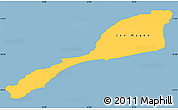 Savanna Style Simple Map of Jan Mayen, single color outside