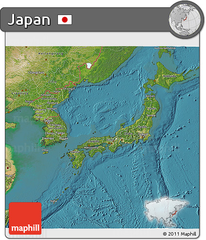 Satellite 3D Map of Japan