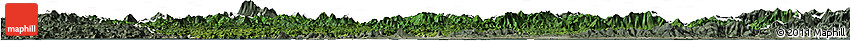 Satellite Horizon Map of Okajama, semi-desaturated