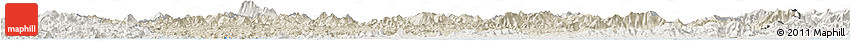 Shaded Relief Horizon Map of Okajama, lighten