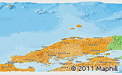 Political Shades Panoramic Map of Chugoku