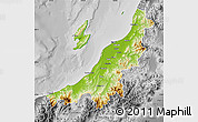 Physical Map of Niigata, desaturated