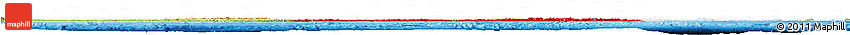 Flag Horizon Map of Japan, physical outside, bathymetry sea, flag aligned to the middle