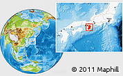 Physical Location Map of Nara, highlighted country