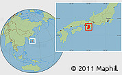 Savanna Style Location Map of Nara