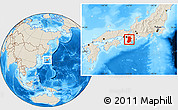 Shaded Relief Location Map of Nara