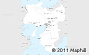 Silver Style Simple Map of Kinki