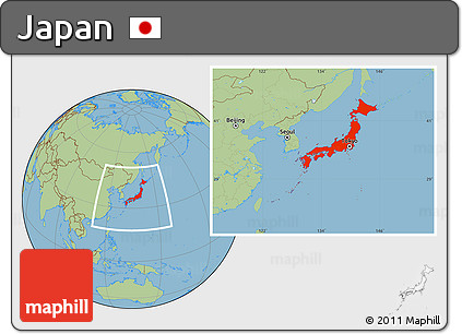 Savanna Style Location Map of Japan